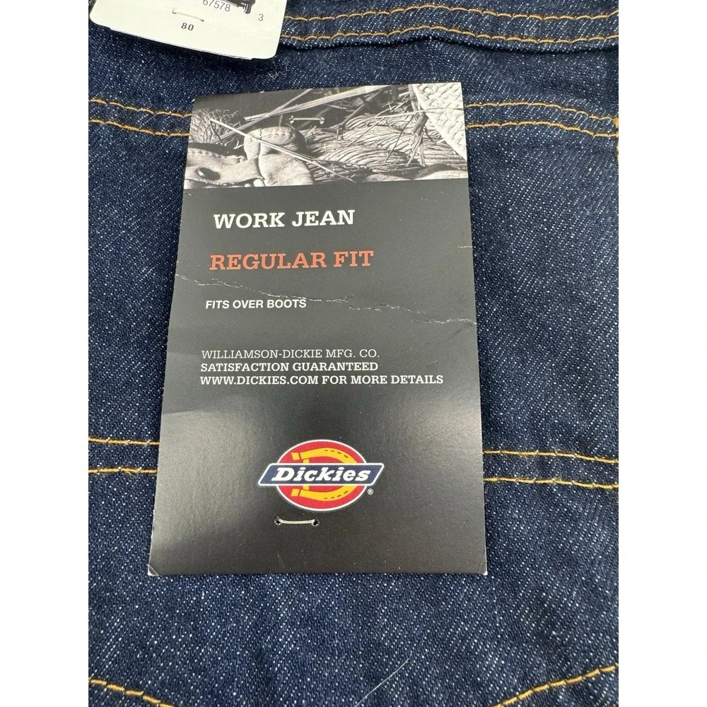 Dickies Mens 5-Pocket Work Jeans Regular Fit 38x34 New With Tags